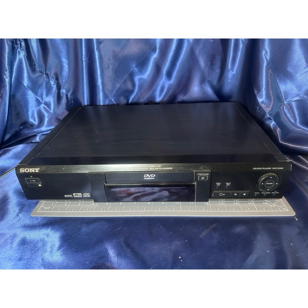 Sony DVP-S330 Single Disc CD/DVD Video Player Black -no Remote - TESTED 9/11/26